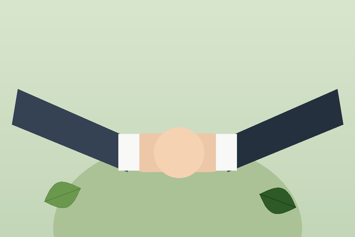 Business partnership handshake